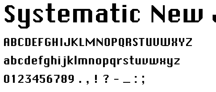 Systematic New J font